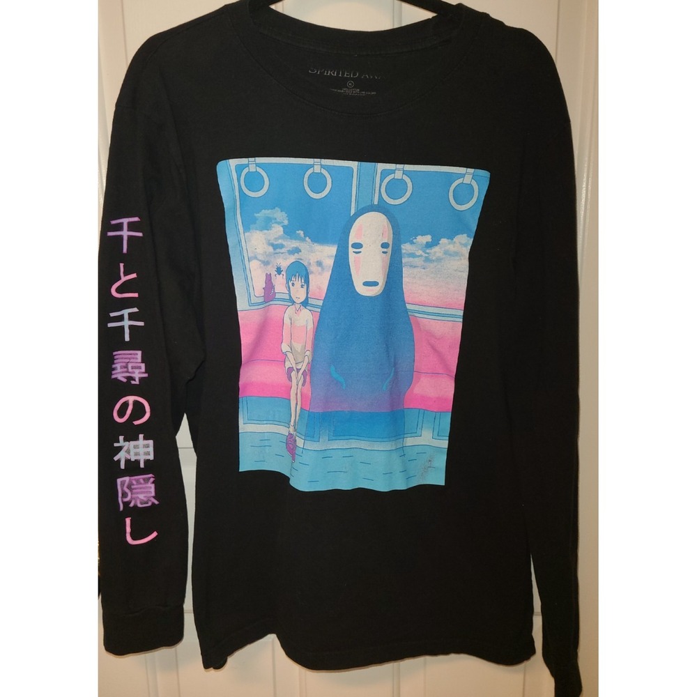Spirited‎ Away Chihiro No-Face Studio Ghibli Miyazaki Anime L/S Tshirt SZ XL
